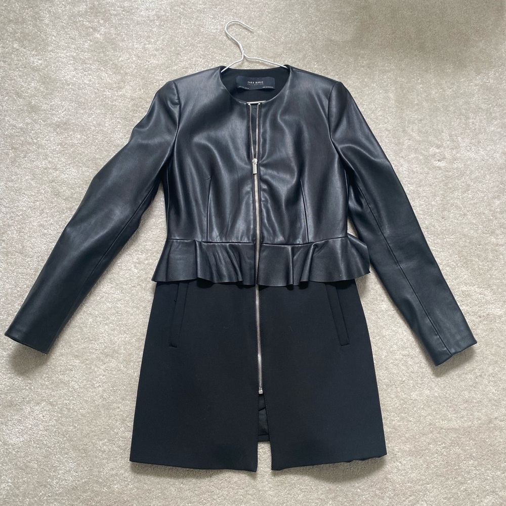Zara - vegan leather coat